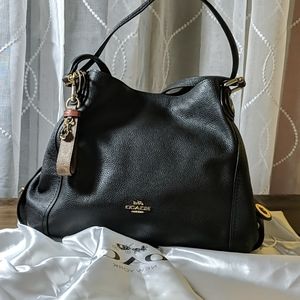 MAKE OFFER Coach Black Leather Eddie Shoulder Bag